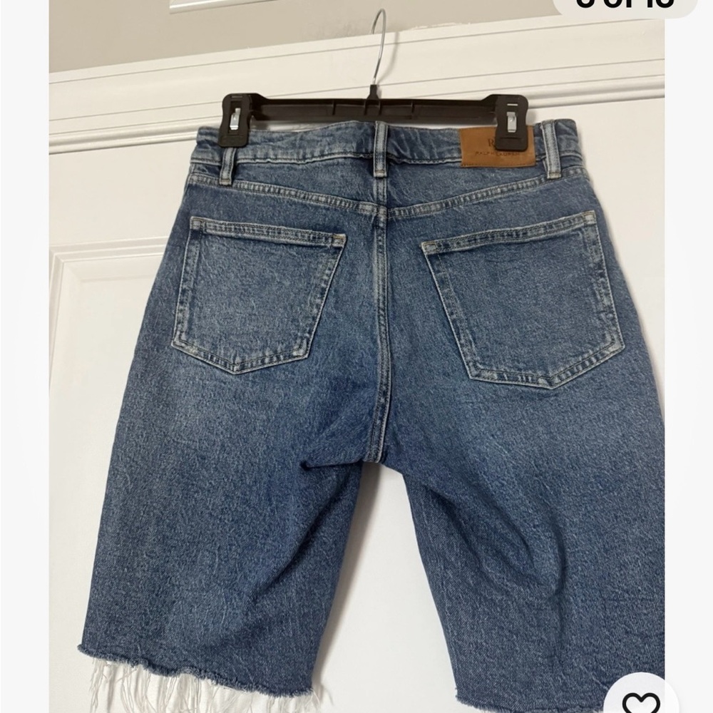 LAUREN RALPH LAUREN Women's CUT OFF DENIM Blue Cotton  SHORTS Size 6